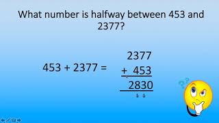 Thursday 18th June - Halfway between two numbers