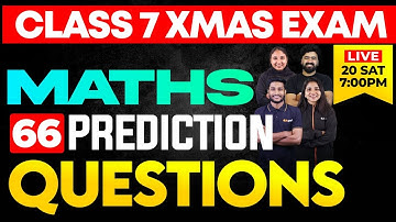 Class 7 | maths | 66  Prediction Questions | Eduport