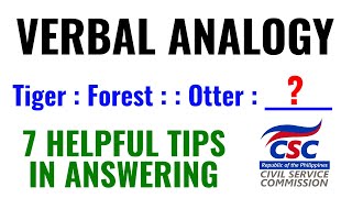 Verbal Analogy Tips for Civil Service Examination