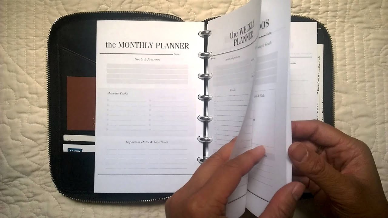 Coach Legacy Full-Zip Agenda & Louis Vuitton Desk Agenda Setup - YouTube