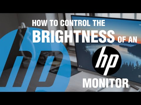 HOW TO CONTROL the BRIGHTNESS of an HP MONITOR (HP 22f 24f 27f 32f)