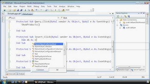 WinVideo stanfield linq to sql part1 vb
