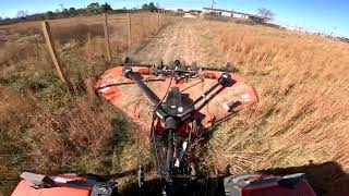 Mowing a hayfield for a friend that the 2nd cutting was not worth cutting.