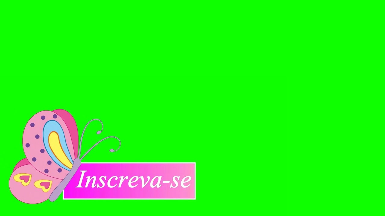 Inscreva-se chroma key - inscrito, Sininho, Modelo para adicionar imagem /  Green Screen, Fundo V…