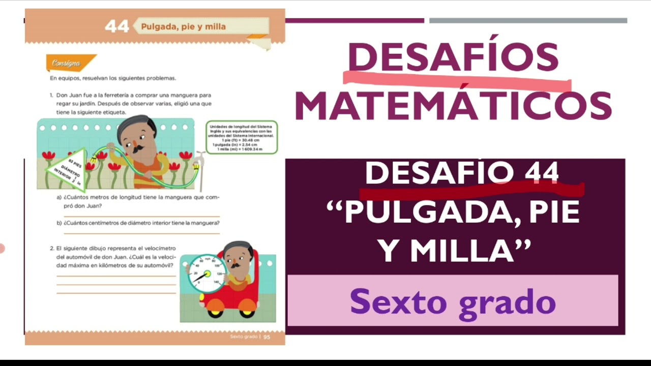 Pulgada Pie Y Milla Sexto De Primaria