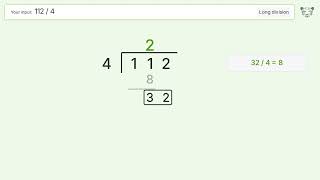 Long Division Problem 112/4: Step-by-Step Video Solution