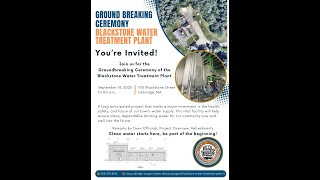 Blackstone Water Treatment Plant Ground Breaking 09 18 25