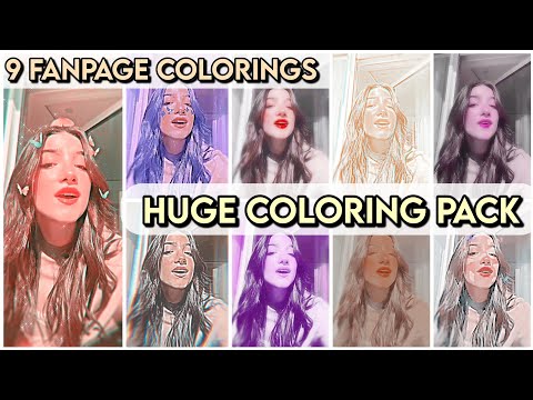 9 Different Coloring Tutorials For Fanpages | Huge Coloring Pack For Android | Astha Aesthetics