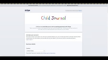 How to setup an account with Stripe to receive payments - Child Journal