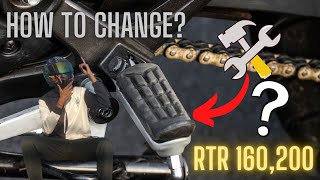 HOW TO INSTALL FOOTREST,FOOTPEG IN TVS APACHE RTR 160,200 4V (EASIEST WAY) [CAPTAIN RTR]