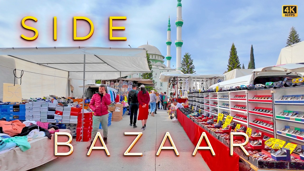 SIDE WEEKLY BAZAAR ON SATURDAYS 4K 🛍️ Replica TÜRKIYE #turkey #Antalya What can you find at market