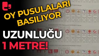 Oy Pusulaları Basılıyor: Uzunluğu 1 Metre