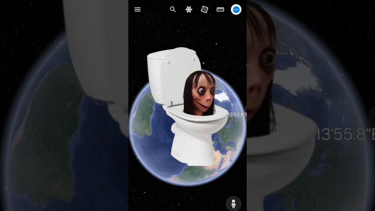 OMG! i found Momo skibidi Toilet in Real on google earth #shorts