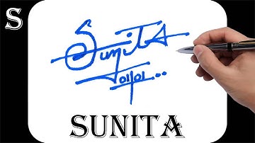 How to signature your name | Autograph | Billinioare signature | Sunita Name Signature Style