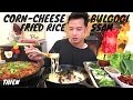 [mukbang/cookbang with THIEN]: Corn-Cheese Kimchi Fried Rice & Bulgogi Ssam (Pork Lettuce Wraps)