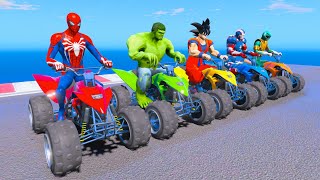 SpiderMan \& Superheroes Street Blazer Racing EVENT on Beach Challenge   GTA 5 Mods