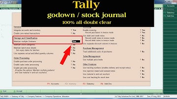 godown in tally | godown creation in tally | maintain multiple godown in tally | godown | tally