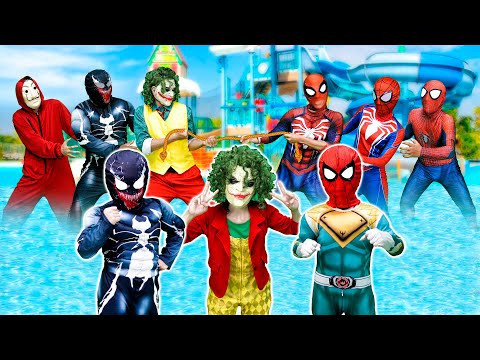 What If Many SPIDER-MAN & JOKER in 1 HOUSE ?? KID SPIDER MAN & Kid JOKER Chase Car Thief + MORE