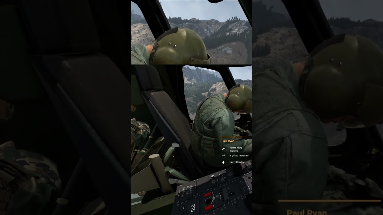 Injured Blackhawk pilot tries first aid mid flight