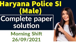 Haryana Police SI (Male) Answer Key | Haryana police Sub-inspector paper held on 26 September 2021 screenshot 2