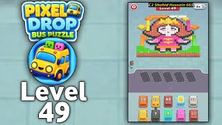 Pixel drop: bus puzzle level 49 solution | all parts gameplay walkthrough solution