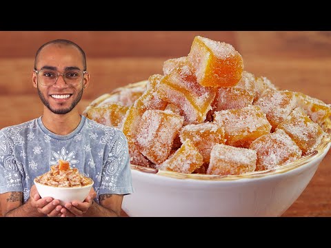 Vídeo: Receita De Frutas De Abóbora Cristalizadas Doces E Saudáveis