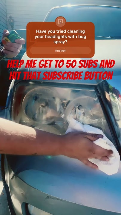 Surprising Hack: Bug Spray Cleans Car Headlights Like New!” #automobile