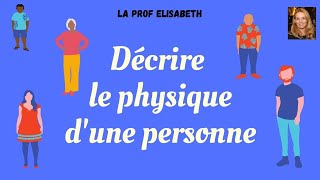 Comment décrire le physique d'une personne en français-Niveau A1 de FLE-😍English subtitles available