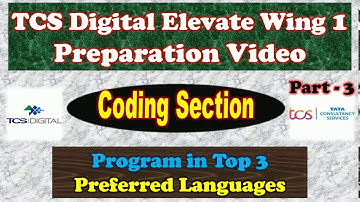 Coding Problem for TCS Digital Assessment | Part -3 l TCS India l
