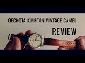 GECKOTA KINGTON VINTAGE CAMEL STRAP REVIEW (ON A SEA-GULL WUXING FIVE STAR REISSUE)