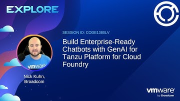 CODE1380LV: Build Enterprise-Ready Chatbots with GenAI for Tanzu Platform for Cloud Foundry