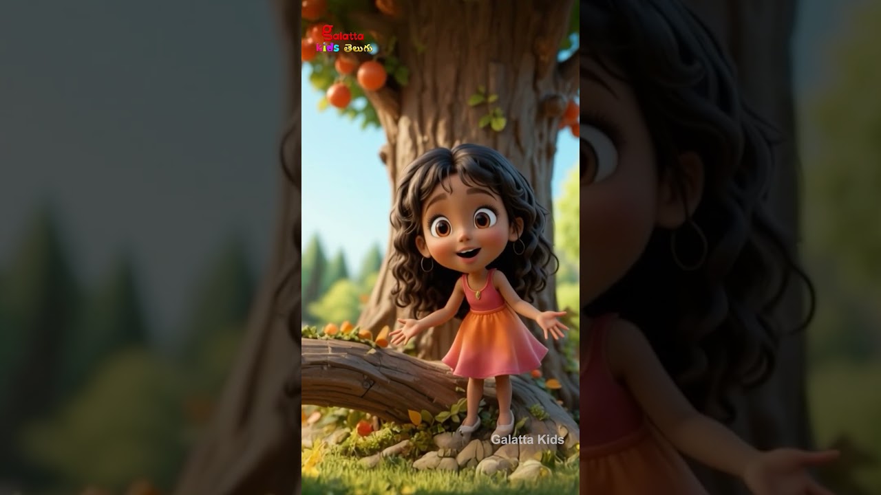 ఉడుత, ఉడుత, వచ్చి పరిగెత్తు - Little Squirrel Song |Telugu Rhymes for Kids | Galatta Kids | Shorts