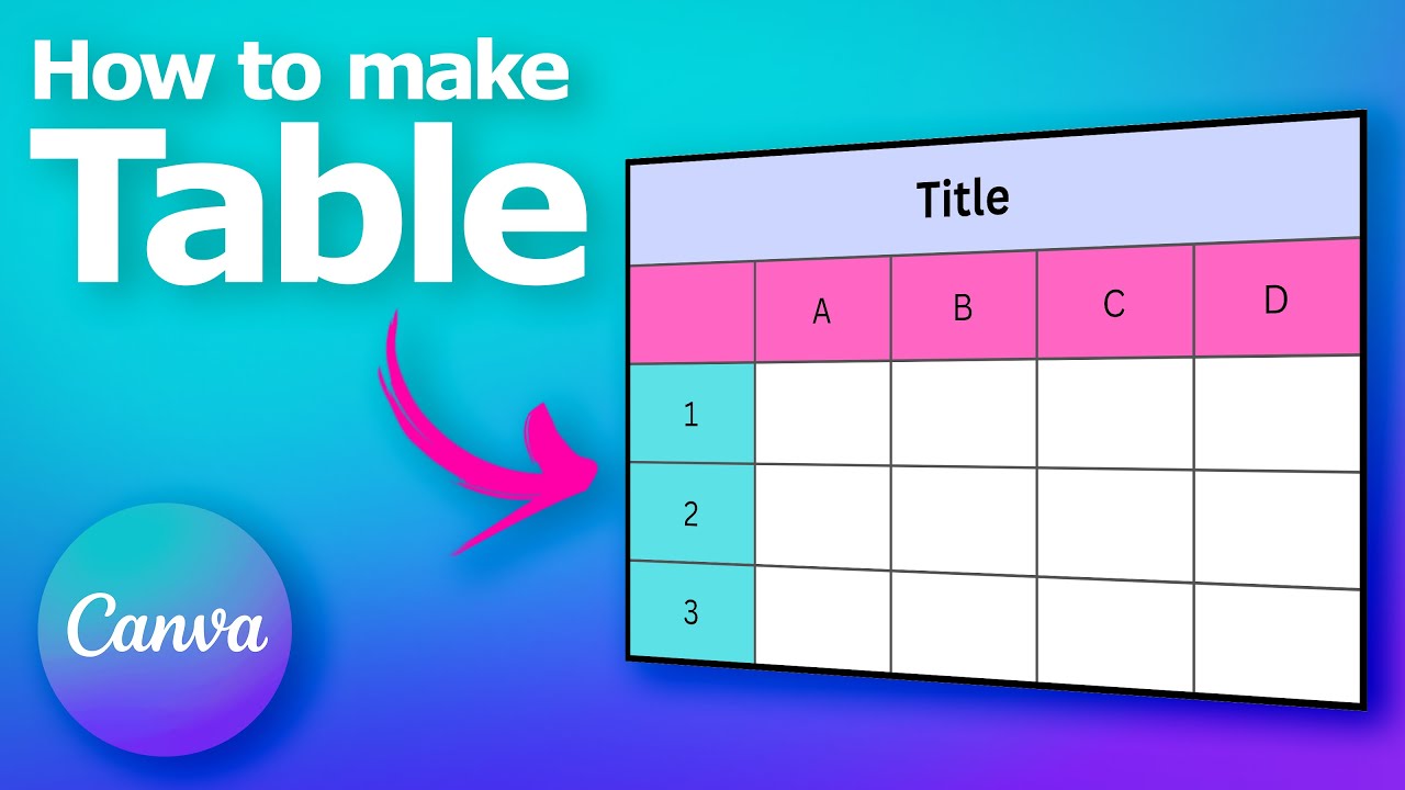 How to make table in canva presentation youtube