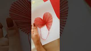 String Heart Greetings Card🔥❤️ #youtubeshorts #shorts