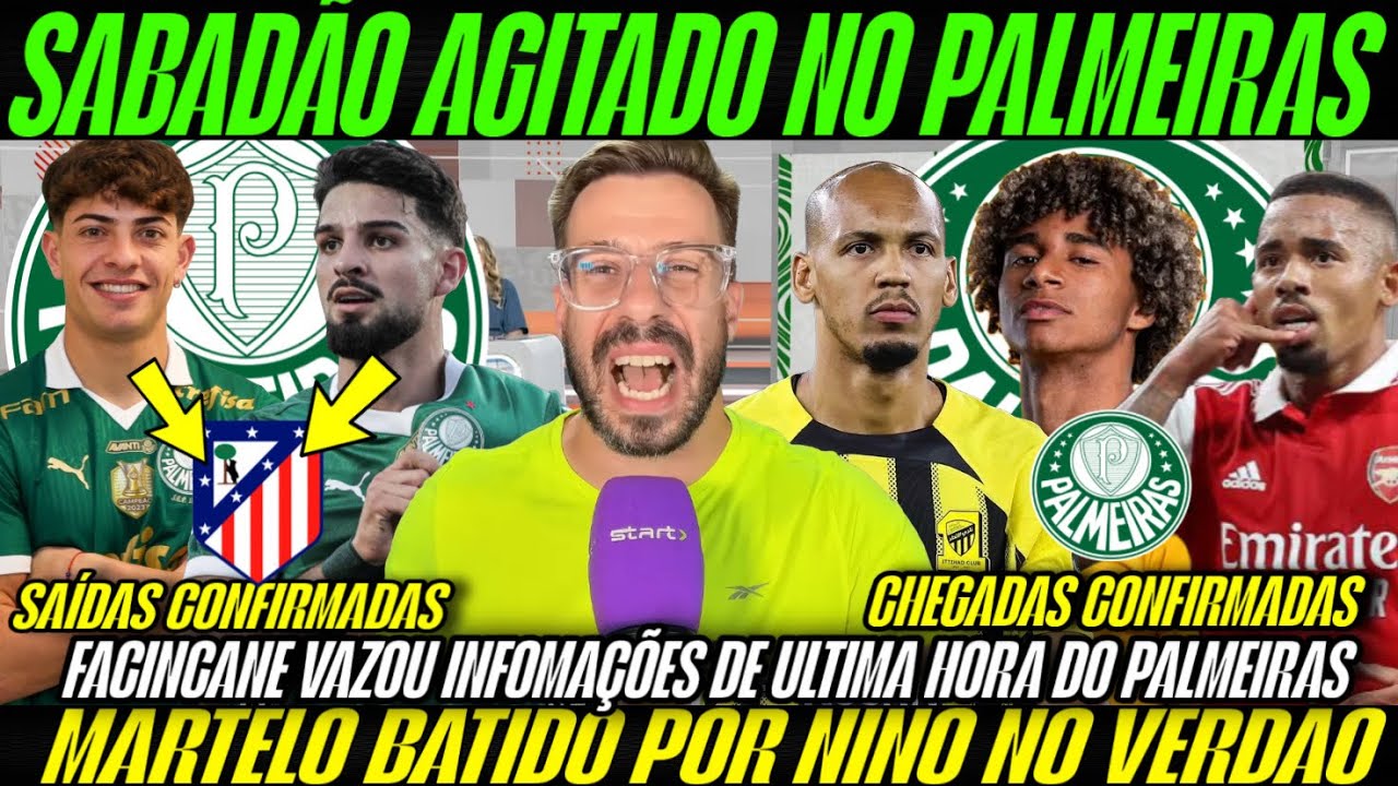 ACONTECEU AGORA! FACINCANE VAZOU NOTÍCIAS QUE NINGUÉM ESPERAVA DO VERDÃO! NOTÍCIAS DO PALMEIRAS HOJE
