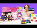 Nicoles Spielzeug Kindergarten. Wir lernen geometrische Formen. Spielzeug Video für Kinder