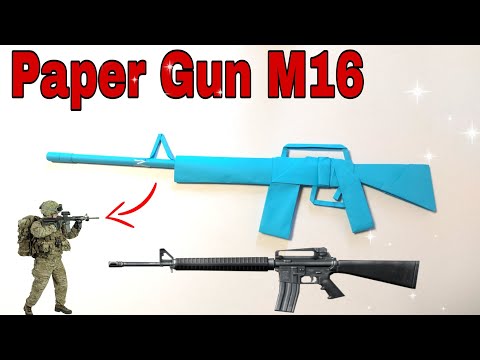 How To Make a Paper Gun M16 | Paper Gun | Kак сделать винтовку М16 из бумаги| Qog'oz miltig' yasash