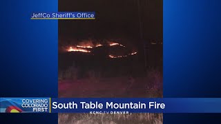 Arson Investigators At Scene Of Brush Fire On South Table Mountain