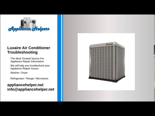Luxaire Air Conditioner Troubleshooting