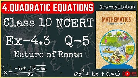 exercise 4.3 question 5 class 10 math quadratic equations ncert