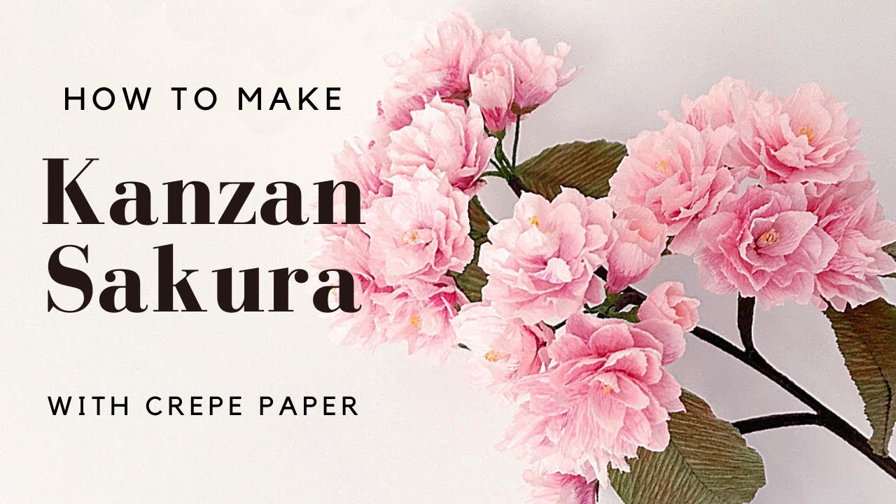 CREPE KANZAN CHERRY BLOSSOM 30 PETALS CHALLENGE learn how to made