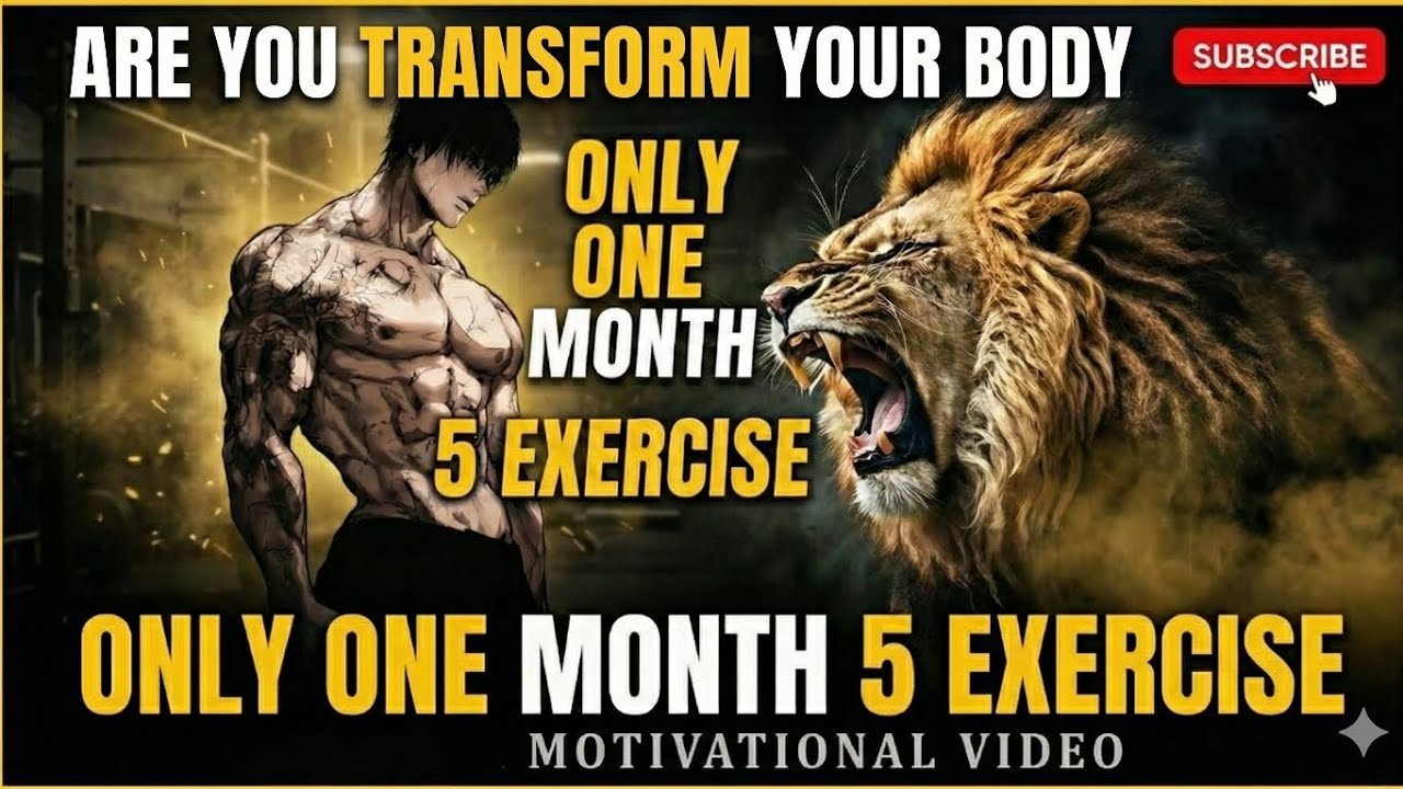 1 Month Body Transformation Challenge: Only 5 Exercises! (Results 100%) Body transformation 