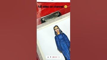 learn how to draw sequin dress |fashion.I.S | #fashion illustration #watercolorsketch #art