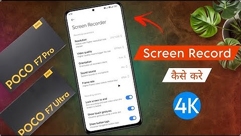 Poco F7 Pro Start Screen Recording | How to Screen Record in Poco F7 Ultra