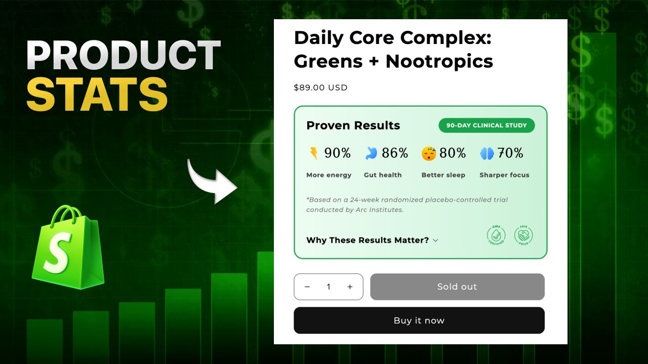 Add a 'Product Stats' Card with Features to The Shopify Product Page. (Best Method 2026)