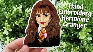 Beautiful Harry Potter Fan Art | Hand Embroidery Portrait: Hermione Granger
