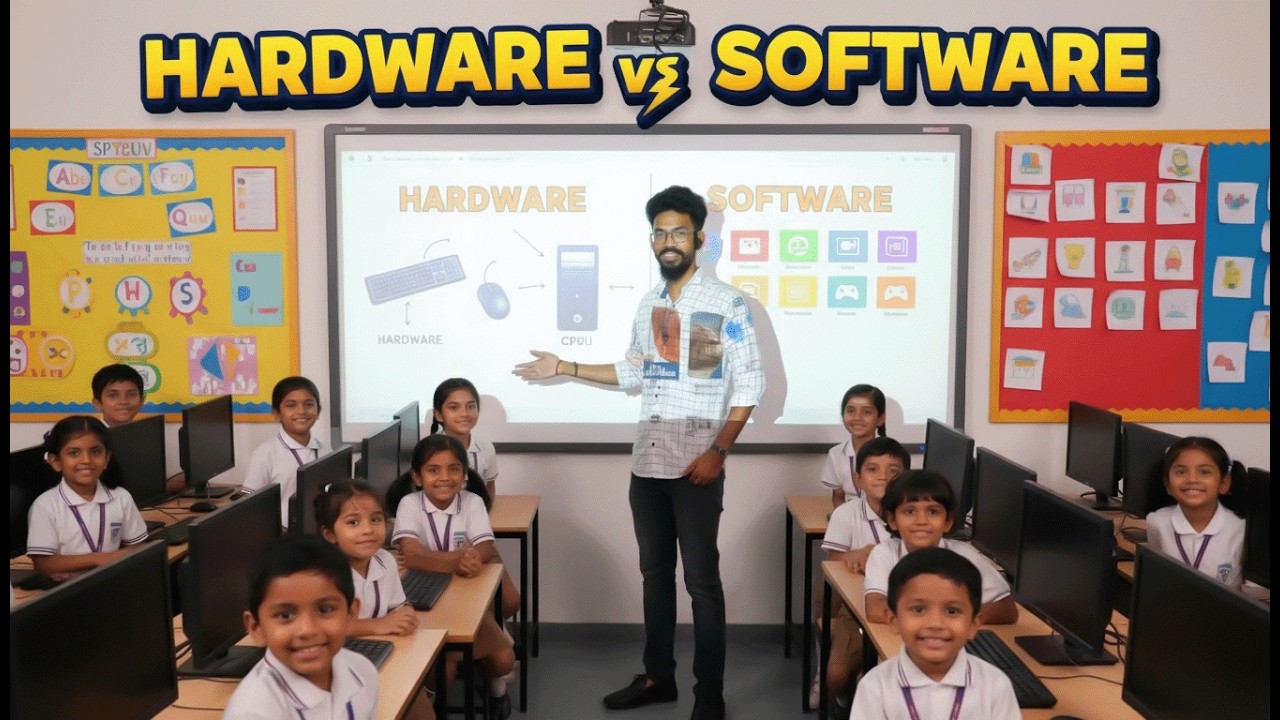 Computer Science Class 2 | Hardware & Software Explained for Kids ...