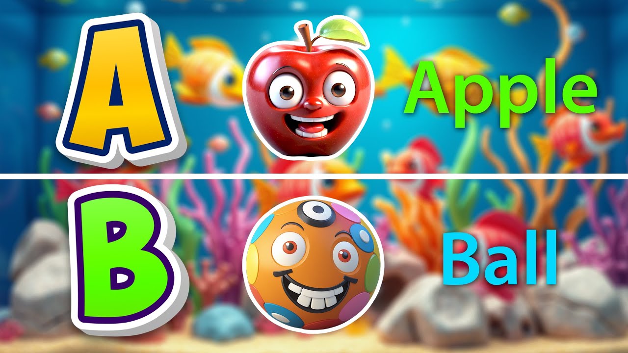 A is for Apple A B C | Fun ABC Alphabet Song for Kids | Learn A to Z ...