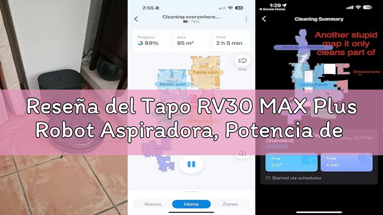 Reseña del Tapo RV30 MAX Plus Robot Aspiradora, Potencia de succión Ultra de 5300 Pa con fregado, Ba
