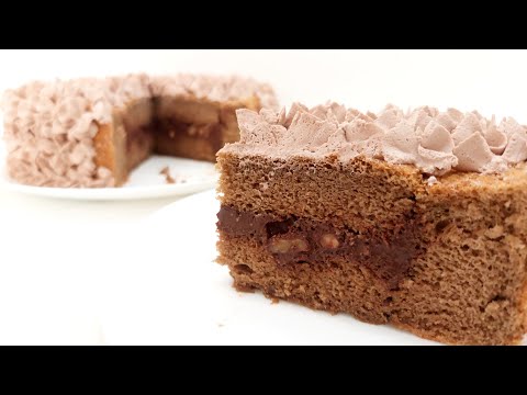 The easiest and most delicious coffee sponge cake with chocolate ganachecoffee cake